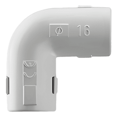 Codo 90° para Tubería Rígida / 32 mm / PVC Auto-extinguible / Libre de Halógenos / Unión por Adhesivo