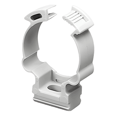 Soporte de Collar para Tubería / Diámetro 20 mm / PVC Autoextinguible / Libre de Halógenos / Montaje en Pared y Techo