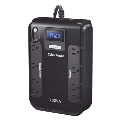 UPS de 750 VA/420 W, Topología Standby, Entrada 120 Vca NEMA 5-15P, Tipo Gabinete Compacto, Con 8 Tomas NEMA 5-15R