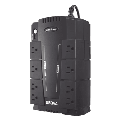 UPS de 550 VA/330 W, Topología Standby, Entrada 120 Vca NEMA 5-15P, Tipo Gabinete Compacto, Con 8 Tomas NEMA 5-15R