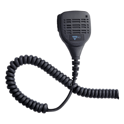 Micrófono-Bocina Portátil / Impermeable IP55 / Cancelación de Ruido / Cable PU Reforzado con Kevlar / Pinza Giratoria 360° / Jack 3.5 mm