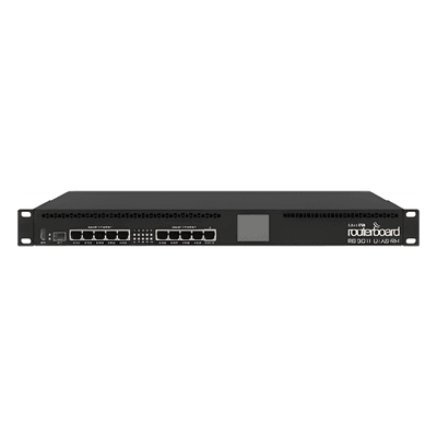 RouterBoard, CPU 2 Núcleos, 10 Puertos Gigabit Ethernet, 1 Puerto SFP, 1 GB Memoria, Licencia Nivel 5, Montaje Rack