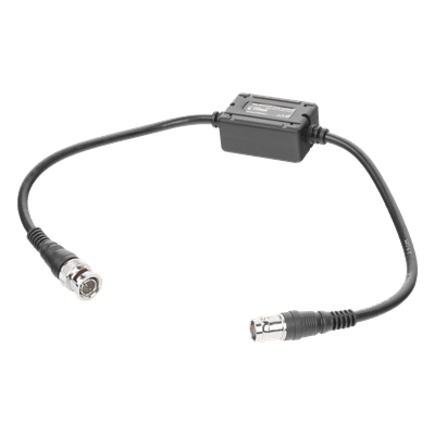 AISLADOR DE TIERRA por BNC / ELIMINE eficazmente los problemas en el video como el RUIDO, DIAFONIA, INDUCCIÓN e INTERFERENCIAS causadas por los lazos de tierra. Compatible con cámaras HD-TVI/CVI/AHD/CVBS de hasta 2 MP.