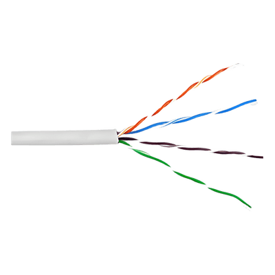 Bobina de Cable de 305 Metros (1000 Pies) UTP Cat6 Riser / Color Blanco / UL, CMR, Probado a 350 Mhz / Para Aplicaciones de CCTV, Redes de Datos, IP Megapixel, Control RS485