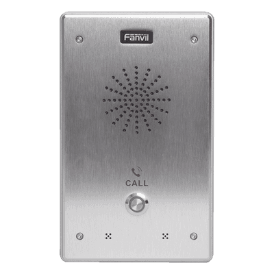 Intercomunicador IP, 2 líneas SIP, 2 relevadores con botón para llamada, anti-vandálico, IP65 e IK10, PoE