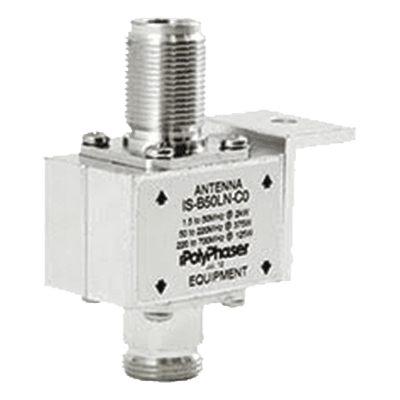 Protector Coaxial RF / 10-1000 MHz / 50 Ω / N Hembra / Bloqueo DC / 20 kA / Mampara