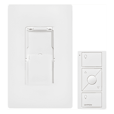 Kit de Control de Pared Inalámbrico / 3 Botones con Subir/Bajar / Alcance 9 m (29.5 ft) a través de Muros / Batería CR2032 10 Años / Frecuencia 431-437 MHz