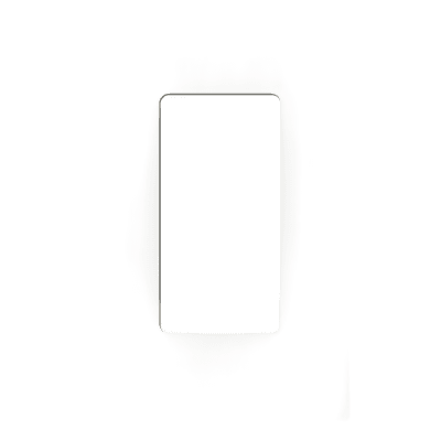 Placa de Pared Decoradora / 1 Espacio / Sin Tornillos Visibles / Termoplástico Blanco Brillante / 11.9 x 7.5 cm