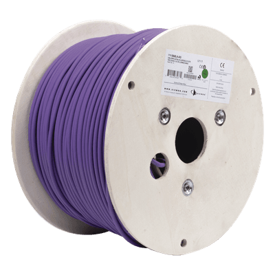 Bobina de Cable Blindado F/UTP de 4 Pares, Z-MAX, Cat6A, Soporte de Aplicaciones 10GBase-T, LS0H (Libre de Gases Toxicos), Color Violeta, 305 Metros (1000 Pies)