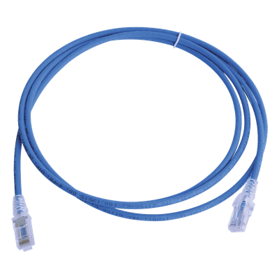 Patch Cord Modular Cat6 UTP / CM-LS0H / 2.13 m (7 pies) / 26 AWG / Ultra Delgado / Azul