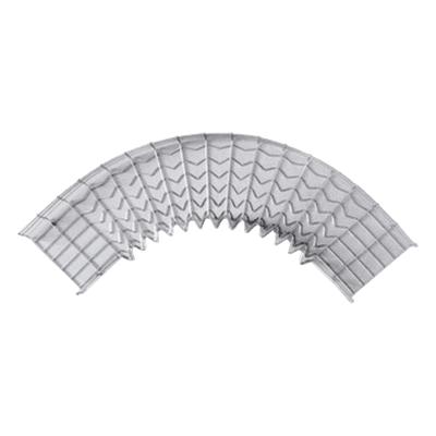 Curva Pre-Fabricada Horizontal / 90° / 54 mm Peralte / 50 mm Ancho / Electro Zinc 15-20 micras