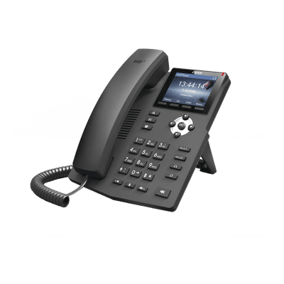 Teléfono IP empresarial para 2 lineas SIP con pantalla LCD de 2.4 Pulgadas a color y conferencia de 3 vías