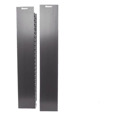 Organizador Vertical de Cable / Doble Capacidad Frontal y Posterior / 45 RU / 6.7in (170mm) Ancho / 83.0in (2108mm) Alto / Negro