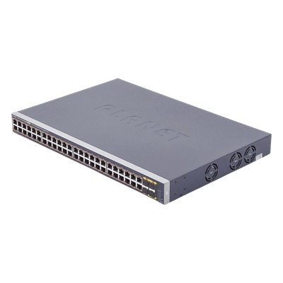 Switch Administrable de 48-Puertos 10/100/1000T 802.3at PoE + 4-Puertos 100/1000BASE-X SFP / 440W