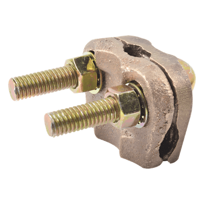 Conector de Puesta a Tierra / Varilla 3/4" (19.05 mm) / Cable 2/0 AWG a 350 Kcmil / Bronce Estañado / Antivandálico
