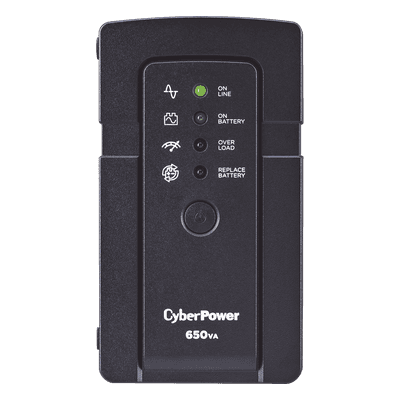 UPS de 650 VA/400 W, Topología Standby, Compacto, Entrada 120 Vca NEMA 5-15P, Con 3 Tomas Respaldo/Protección y 3 Tomas Solo Protección NEMA 5-15R