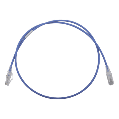 Patch Cord Cat6 UTP / CM/LS0H / 0.91 m (3 ft) / 28AWG Diámetro Reducido / Azul