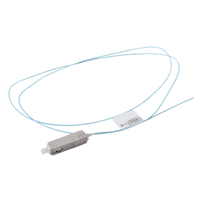 Pigtail de Fibra Óptica / SC Simplex / Multimodo OM3 XGLO 50/125µm / OFNR / Aqua / 1 m (3.28 ft)