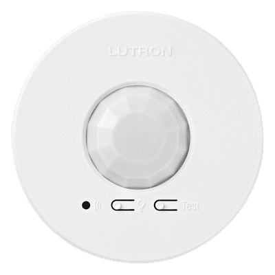 Sensor de Ocupación Inalámbrico de Techo / PIR 360° / Cobertura 30.2 a 62.4 m² (324 a 676 ft²) / RF 18 m (59 ft) / Batería CR123 / 10 Años de Duración
