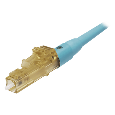 Conector de Fibra Óptica / LC Simplex / Multimodo 50/125 OM3-OM4 / Pre-pulido / Color Aqua