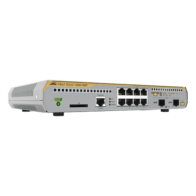 Switch Administrable Capa 3 / 8 Puertos Gigabit / 2 SFP / 20 Gbps / Sin Ventilador / 1U Rack