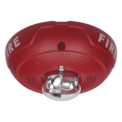 Bocina/estrobo combinado para techo / 25 o 70.7 Vrms / Candela 15 a 177 cd / 400-4000 Hz / Serie L
