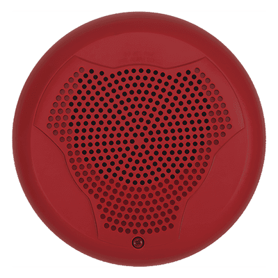 Bocina de Evacuación para Techo / Doble Voltaje 25/70.7 VRMS / Potencia Seleccionable 0.25 a 2 W / Frecuencia 520 Hz / Plataforma Xenón / Compatible SpectrAlert Advance