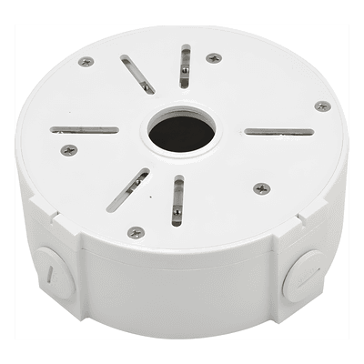 Caja de Conexiones Universal / Uso en Interior / Fabricada en Metal / Color Blanco / Uso en Bala - Domo - Turret / Conexión 3/4