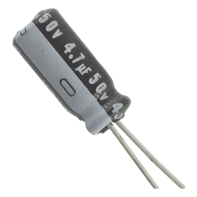 Capacitor Electrolítico / 4.7 µF / 50 Vcc / Radial / 105 °C / 5 x 11.7 mm
