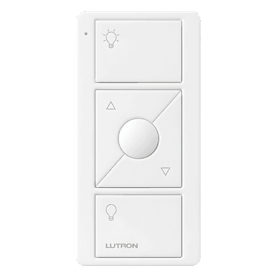 Control Inalámbrico de Iluminación / 3 Botones con Subir y Bajar / Alcance 18 m (59.1 ft) / Batería 10 Años / RF para Sistemas Lutron