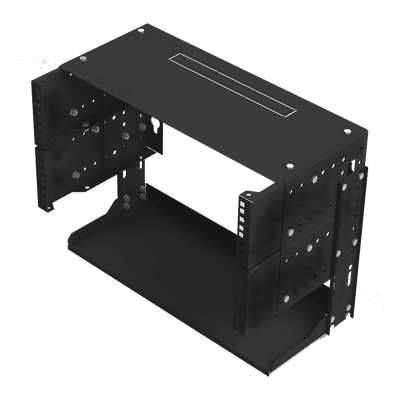 Rack Abierto de Pared / 19 Pulgadas / 5 Unidades de Rack / Profundidad Ajustable 8 a 12 Pulgadas (203.2 a 304.8 mm) / Carga Máxima 36 kg