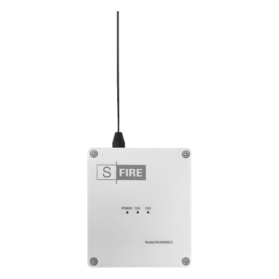 Receptor Inalámbrico / Alcance 2500 m (8202.1 ft) / 2 Salidas de Relevador Tipo C / Frecuencia 433.92 MHz / Contacto Seco para Panel de Alarma
