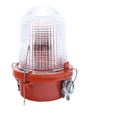Lámpara de Obstrucción / LED IR Roja / Baja Intensidad 32.5 cd / 120-240 Vca / 360° Cobertura / IP Aeronáutico