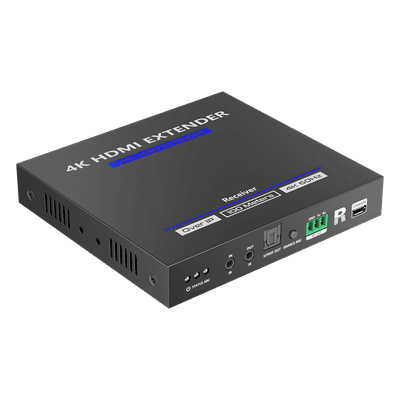 Receptor Compatible para Kits TT592 | Resolución 4K@60Hz | Cat 5e/6 | Distancia de 100 m | IPCOLOR | Control IR | Cero Latencia | Compatible con Switch Gigabit.