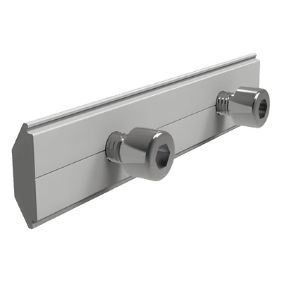 Conector de empalme para riel / Aluminio anodizado / 5 cm y 8 cm / 1.97 in y 3.15 in