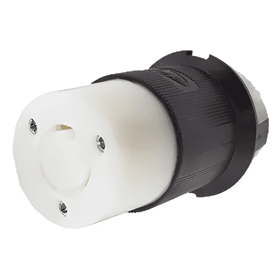 Conector Industrial con Bloqueo de Media Vuelta / 20 A 125 V CA / 2 Polos 3 Hilos / NEMA L5-20R / 3.86 x 2.26 x 2.26 in