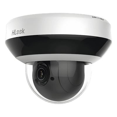 Mini Domo PTZ IP 2 Megapixel / 4X Zoom / H.265+ / 20 mts IR EXIR / WDR 120dB / PoE / IK10 / Exterior IP66 / Ultra Baja Iluminación / Micrófono Integrado / PoE