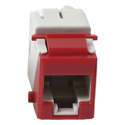 Jack Keystone / Cat6 UTP / T568A-B / Punch Down 110 / UL94 V-0 / Rojo
