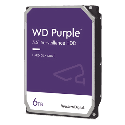 Disco Duro PURPLE de 6TB / 3 AÑOS DE GARANTÍA / Para Videovigilancia