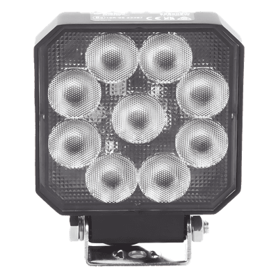 Luz de trabajo / 9 LED / 1050 lm / 12-24 Vcd / 130x101x37 mm / 5.1x4.0x1.5 in
