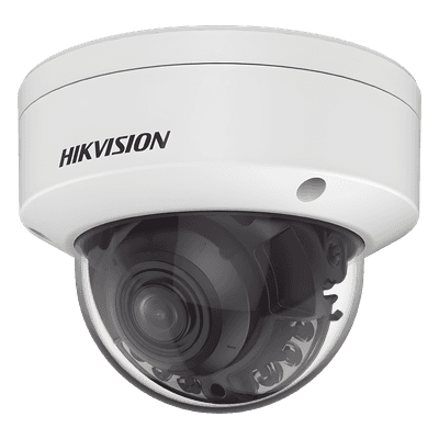 [Dual Light + ColorVu] Domo IP 4 Megapixel / Lente 3.6 - 9 mm / 40 mts IR + 40 mts Luz Blanca / WDR 130 dB / Exterior IP67 / IK10 / Captura Facial / ACUSENSE / MicroSD