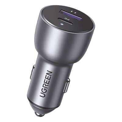 Cargador de Auto / 42.5W / USB-A + USB-C / PD3.0 + QC3.0 / 12-24 VCD / Aluminio