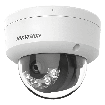 [Dual Light] Domo IP 6 Megapixel / Lente 2.8 mm / 30 mts IR + 30 mts Luz Blanca / Micrófono Integrado / Antivandálico IK08 / ACUSENSE Lite / Exterior IP67 / H.265 / PoE / ONVIF / Micro SD