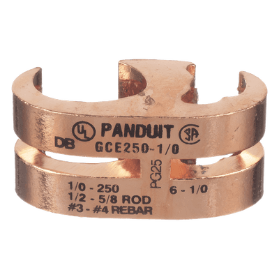 Conector de Conexión a Tierra tipo E / Conductor 1/0 AWG STR – 250 KCMIL MAIN / 6 AWG SOL – 1/0 AWG STR TAP / Certificación UL467 y CSA