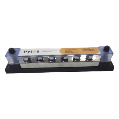 Bloque de Terminales / 6 Líneas / 600 A / 52 VDC o 300 VAC / Cobre Estañado 8x25 mm / IP con Cubierta