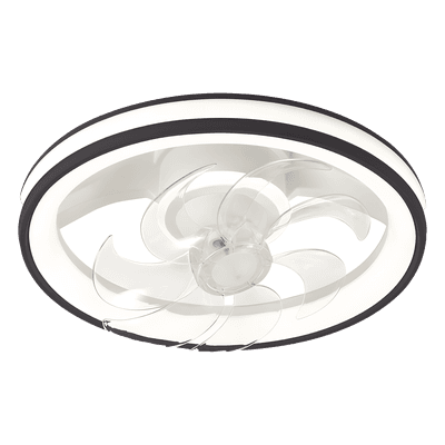 Ventilador de Techo con Luminario LED / 110 V CA 50/60 Hz / 88 W / 4500 Lm / 2700-4000-6500 K / 6 Velocidades / Dimeable / 501 mm (1.64 ft) / Blanco y Negro