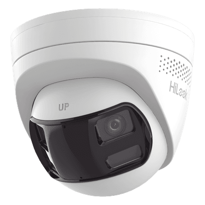 [Dual Light] Turret IP 8 Megapixel / Imagen Panorámica 180°/ PoE / Micrófono y Bocina Integrado / Exterior IP67 / Audio Bidireccional / Alarma Visual y Auditiva Integrada / Smart Supplement Light / Micro SD 512 GB