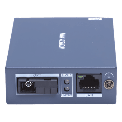 Transceptor Fibra Óptica Gigabit / Monofibra Monomodo / 3 km Distancia / 10/100/1000 Mbps RJ45 / SC / Metal Industrial / 4 kV Protección Rayos / -20°C a 60°C