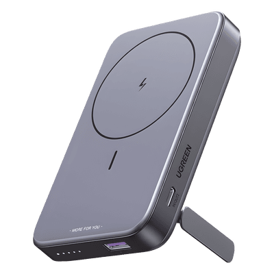 Power Bank MagSafe de 10000mAh NEXODE | 20W | 1 USB-C | 1 USB-A | Carga Rápida bidireccional | Soporta modo Standby | Soporte Plegable |  Ultra Delgado | Ultra ligero | Compatible con iPhone 15/14/13/12 | Color Gris.