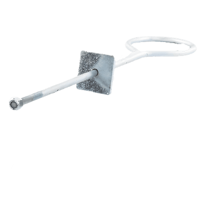 Ancla de Losa o Pared / Ajustable 63-65 cm / Argolla 13 cm / Galvanizado Electrolítico / Torre hasta 30 m (98.4 ft)